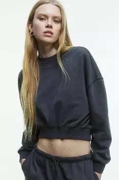 Толстовка оверсайз H&M, серый