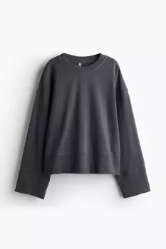 Толстовка оверсайз H&M, серый