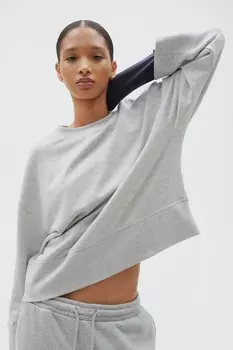 Толстовка оверсайз H&M, серый