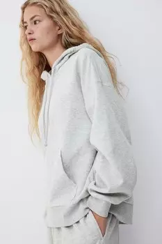 Толстовка оверсайз H&M, серый