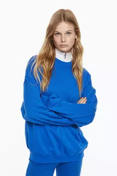 Толстовка оверсайз H&M, синий