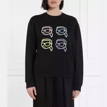 Толстовка оверсайз Ikonik 2.0 Karl Lagerfeld, черный