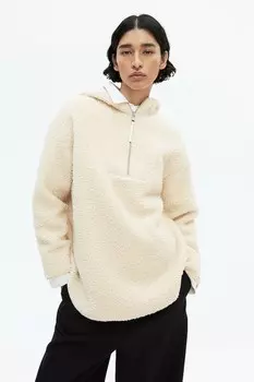 Толстовка оверсайз из флиса H&M, бежевый