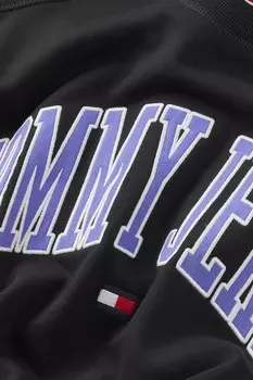 Толстовка оверсайз из хлопка Tommy Jeans, черный