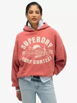 Толстовка оверсайз lo-fi outdoor с капюшоном Superdry, цвет Baked Apple Red