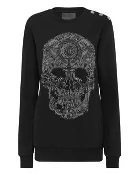 Толстовка оверсайз LS Baroque PHILIPP PLEIN, черный/черный