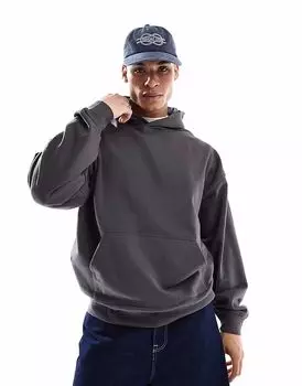 Толстовка оверсайз New Look темно-серого цвета