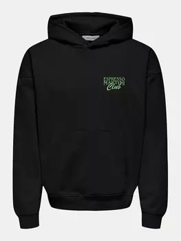 Толстовка оверсайз Only & Sons, черный