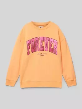 Толстовка оверсайз с этикеткой и принтом Garcia, светло-оранжевый