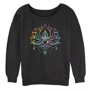 Толстовка оверсайз с графическим рисунком для юниоров Radial Tie Dye Lotus Bloom Licensed Character
