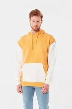 Толстовка оверсайз с капюшоном и цветными блоками Fullamoda