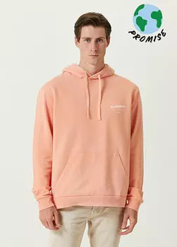 Толстовка оверсайз с капюшоном underground salmon AllSaints