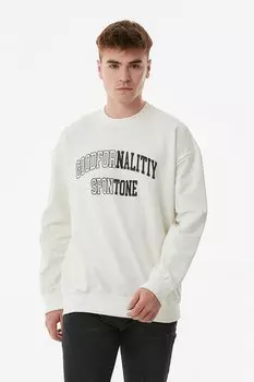 Толстовка оверсайз с круглым вырезом Written Fullamoda, экрю