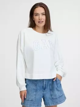Толстовка оверсайз с логотипом Gap, белый