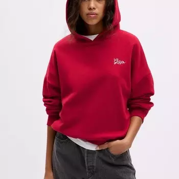 Толстовка оверсайз с логотипом Gap, красный