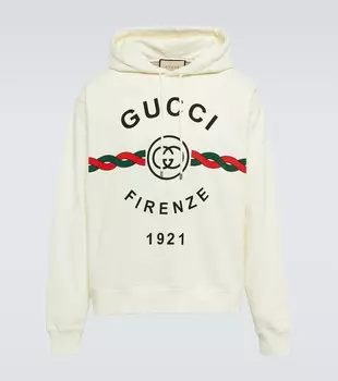 Толстовка оверсайз с логотипом Gucci, нейтральный