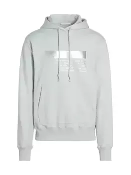 Толстовка оверсайз с металлизированной полоской Helmut Lang, синий