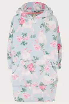 Толстовка оверсайз с мотивом единорога и розы Monsoon, синий