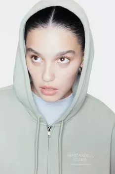 Толстовка оверсайз с мотивом H&M, зеленый