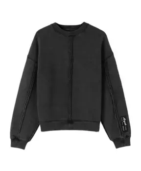 Толстовка оверсайз с потертостями Axel Arigato, черный