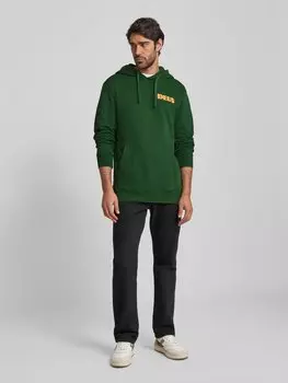 Толстовка оверсайз с принтом этикетки DEUS EX MACHINA, темно-зеленый