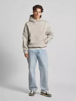 Толстовка оверсайз с принтом этикетки Multiply Apparel, светло-серый