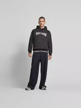 Толстовка оверсайз с принтом этикетки Wood Wood, антрацит