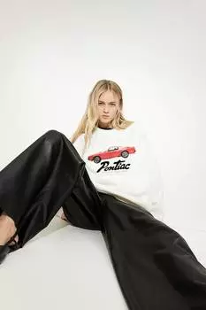 Толстовка оверсайз с принтом H&M, мультиколор