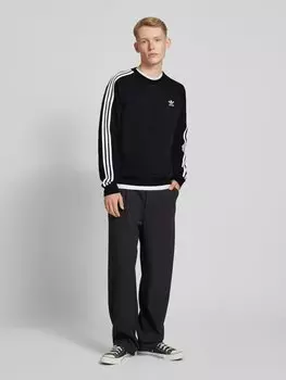 Толстовка оверсайз с ребристыми манжетами adidas Originals, черный
