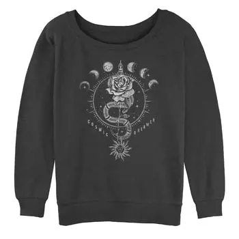 Толстовка оверсайз с рисунком розы Cosmic Dreamer Lunar Phases Rose для юниоров Licensed Character