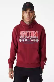 Толстовка оверсайз с узором New York Yankees New Era, красный