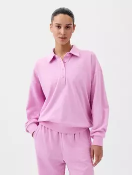 Толстовка оверсайз с воротником Gap, розовый