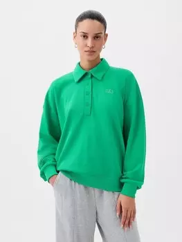 Толстовка оверсайз с воротником Gap, зеленый