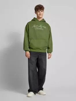 Толстовка оверсайз с вышитыми этикетками Low Lights Studios, светло-зеленый