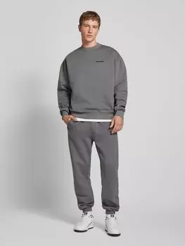 Толстовка оверсайз с вышитыми этикетками Pegador, черный