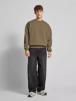 Толстовка оверсайз с вышитыми этикетками Pegador, оливковый