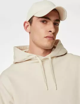 Толстовка оверсайз с высоким содержанием хлопка Marks & Spencer, экрю
