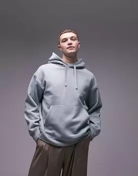 Толстовка оверсайз шалфейного цвета Topman