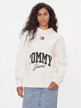 Толстовка оверсайз Tommy Jeans, белый