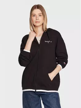 Толстовка оверсайз Tommy Jeans, черный