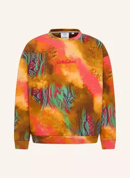 Толстовка оверсайз - трикотаж с напылением диоп Carlo Colucci, оранжевый