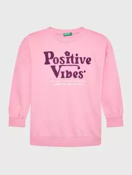 Толстовка оверсайз United Colors Of Benetton, розовый