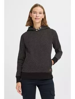 Толстовка Oxmo Kapuzenpullover OXVera 21800017-ME Kapuzenpullover mit Print, черный