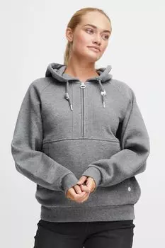 Толстовка Oxmo Kapuzensweatjacke OXAndrea Kapuzensweatpullover, серый