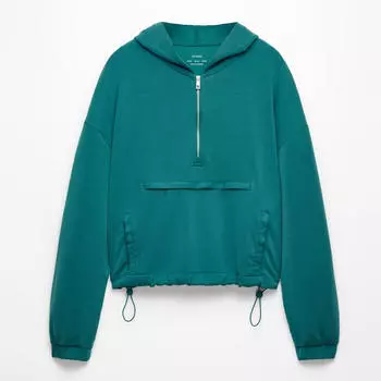 Толстовка Oysho Modal Pocket, зеленый