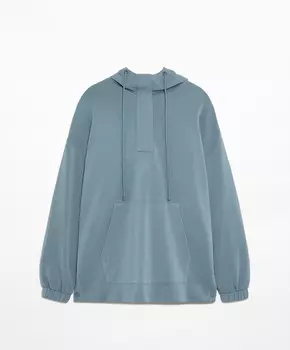 Толстовка Oysho Oversize Soft Touch Modal, голубой