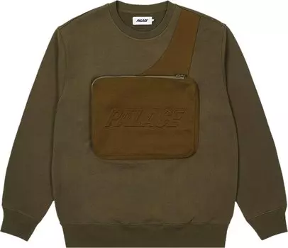 Толстовка Palace Bag Crew 'Olive', зеленый