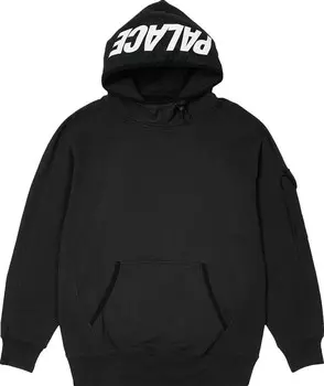 Толстовка Palace Giant Woven Label Hood 'Black', черный