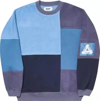 Толстовка Palace Patch Up Ya Life Crewneck 'Blue', синий