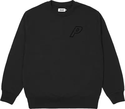 Толстовка Palace Tri-Stitch Crew 'Black', черный